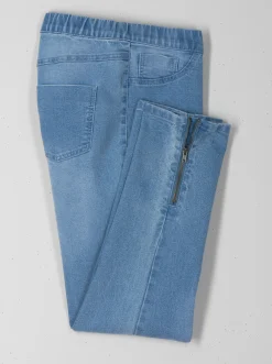 7/8-Jeans mit Reißverschluss am Bein