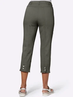 7/8-Jeans mit Schmuckknöpfen