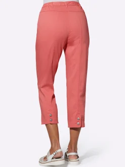 7/8-Jeans mit Schmuckknöpfen