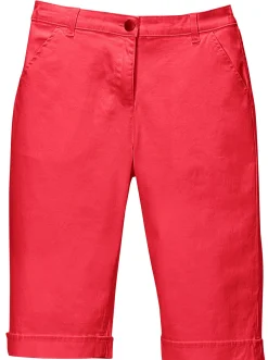 Jeansbermudas mit Dehnbund hinten