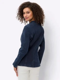 Jeansblazer mit Häkchenverschluss