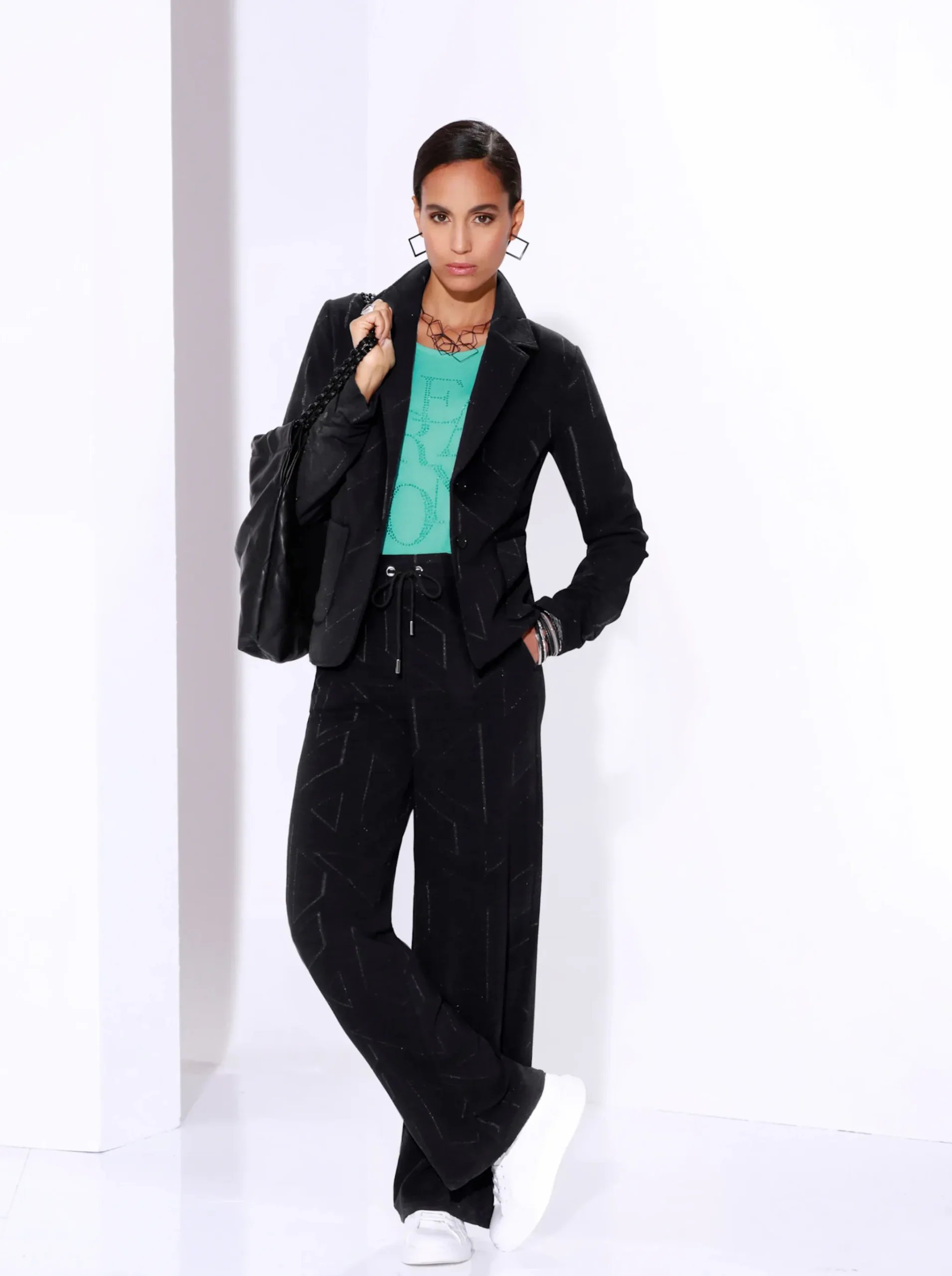 Jerseyblazer im Jacquard-Dessin