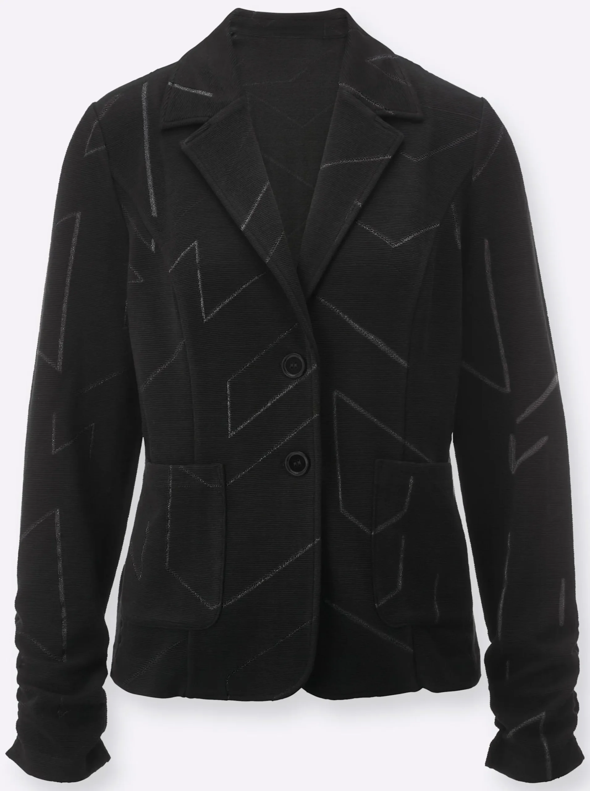 Jerseyblazer im Jacquard-Dessin