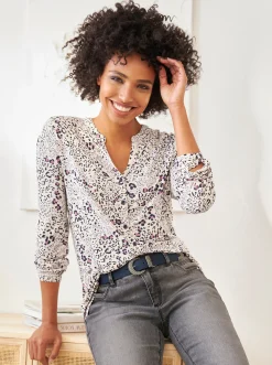 Jersey-Bluse