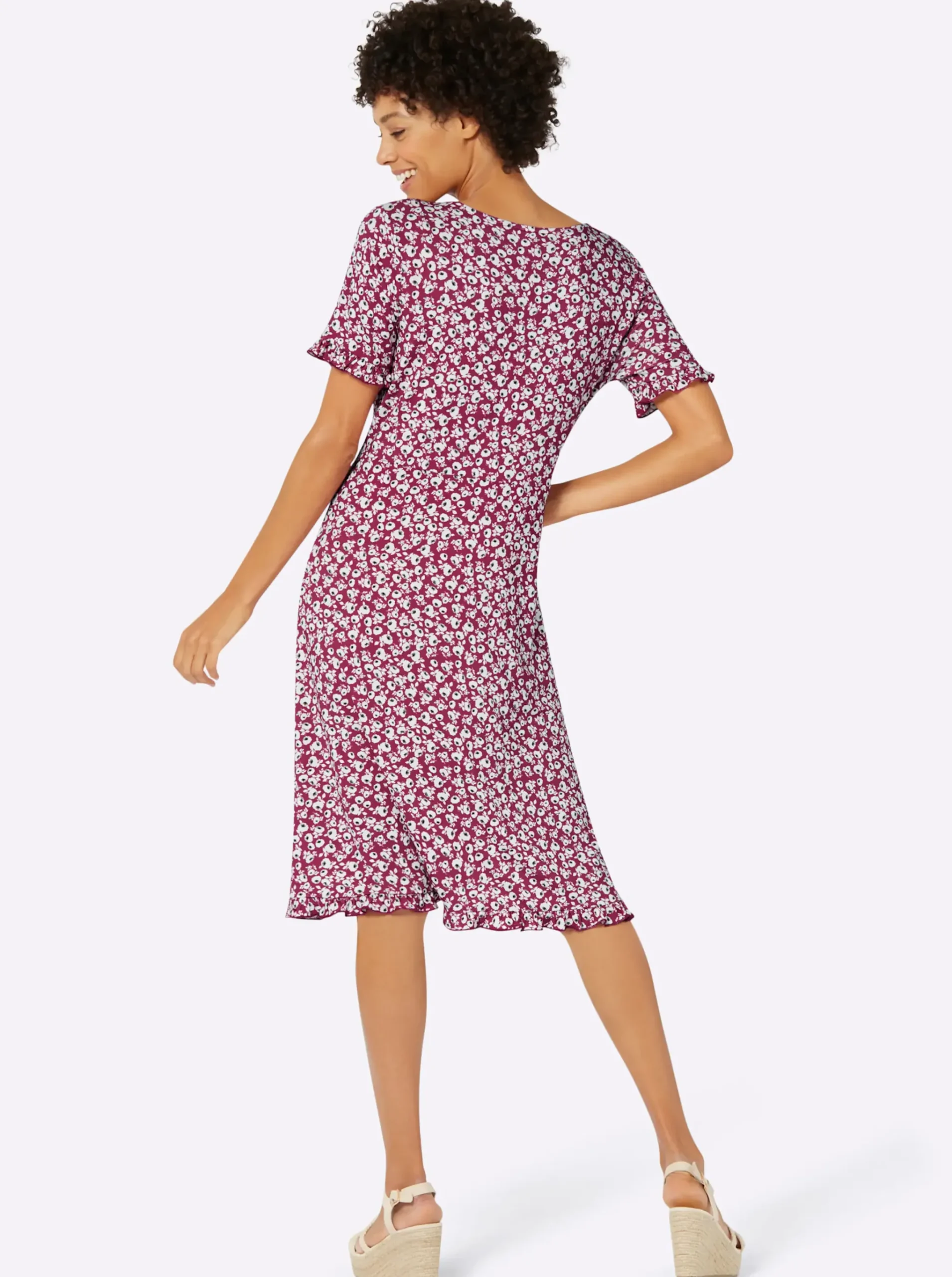 Jerseykleid in Wickel-Optik