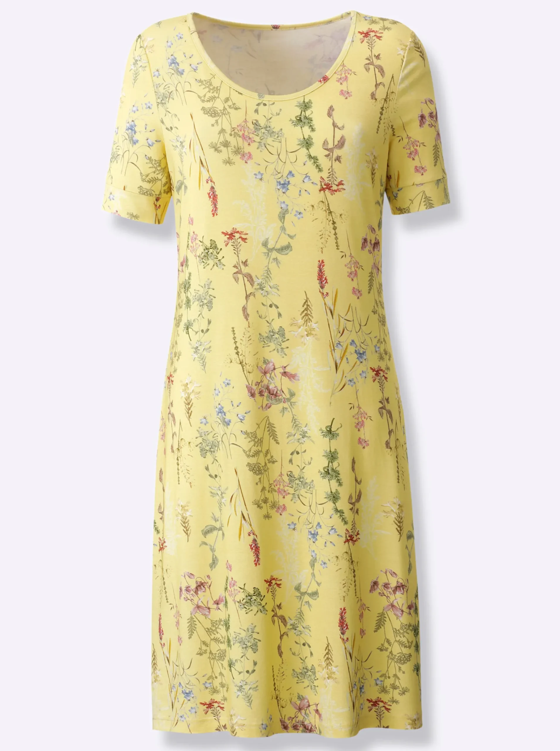 Jerseykleid mit Blümchen-Druck