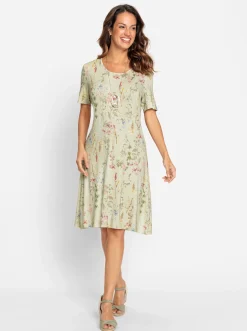 Jerseykleid mit Blümchen-Druck