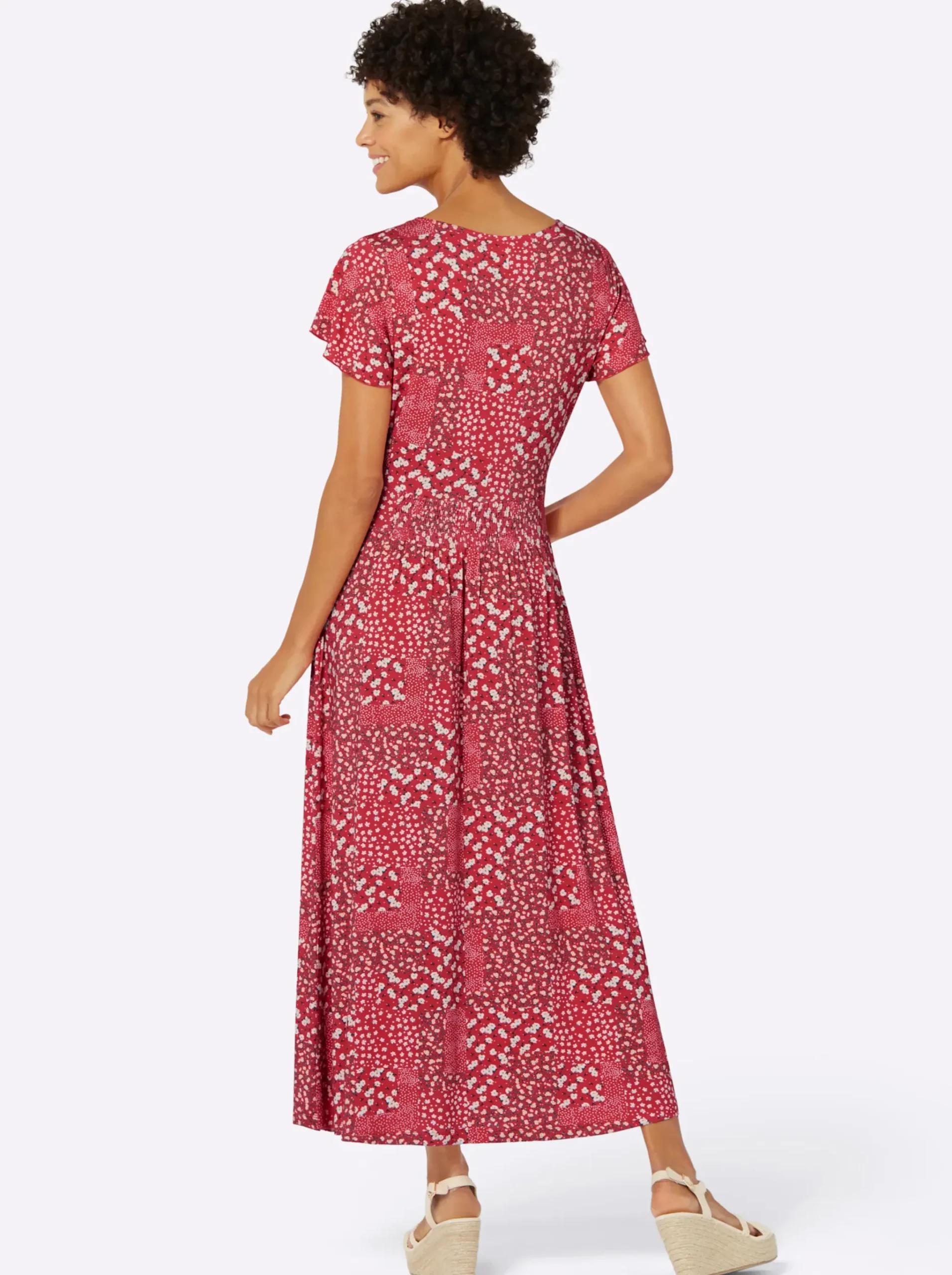 Jerseykleid mit Flügel-Ärmeln