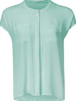 Kurzarm-Bluse in Oversize-Passform