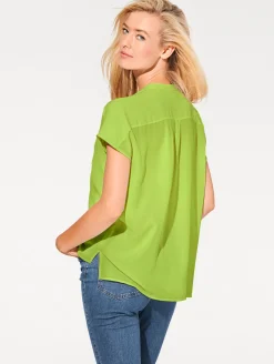 Kurzarm-Bluse in Oversize-Passform
