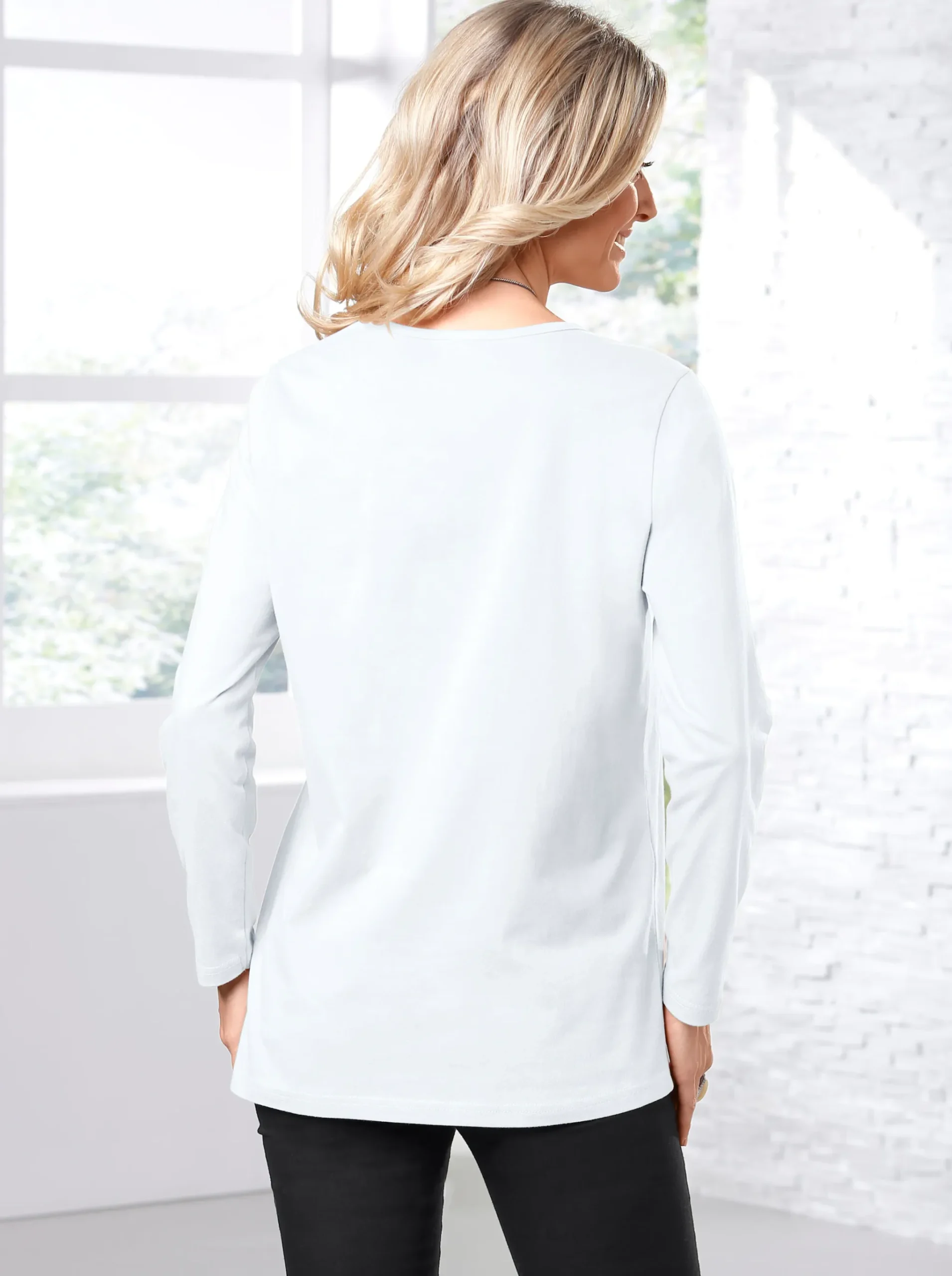Langarmshirt in weiter Form