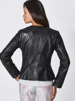 Lederblazer mit Schößchen