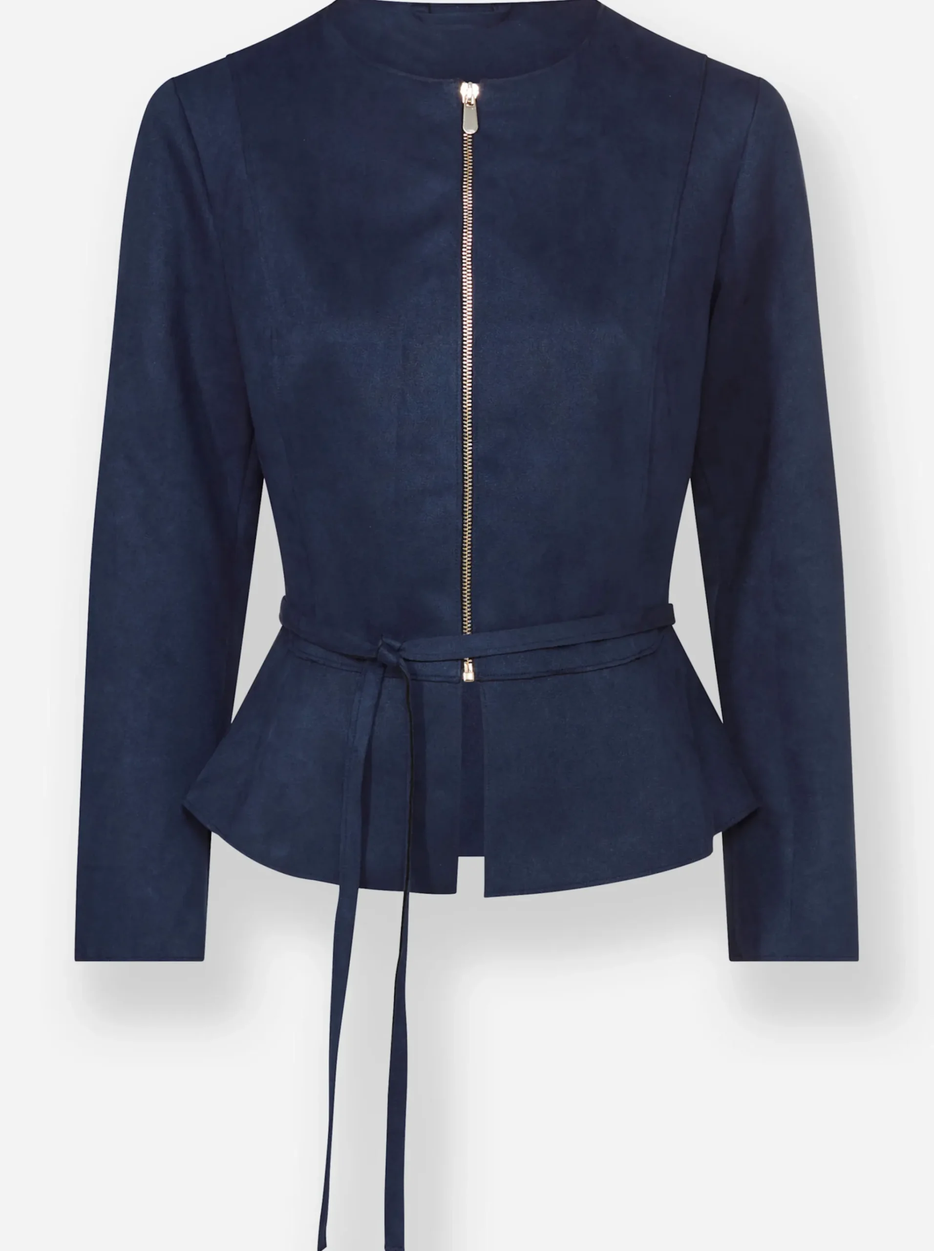 Lederimitat-Blazer mit Schößchen