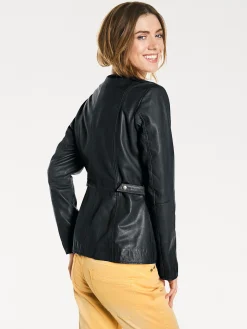 Leder-Jacke