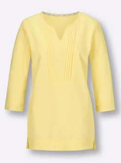 Leinenbluse im Tunika-Stil