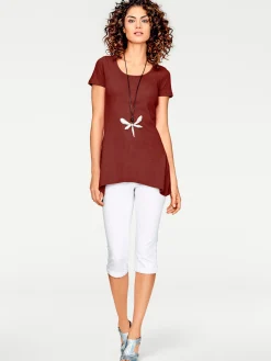 Longshirt aus Bourette-Seide