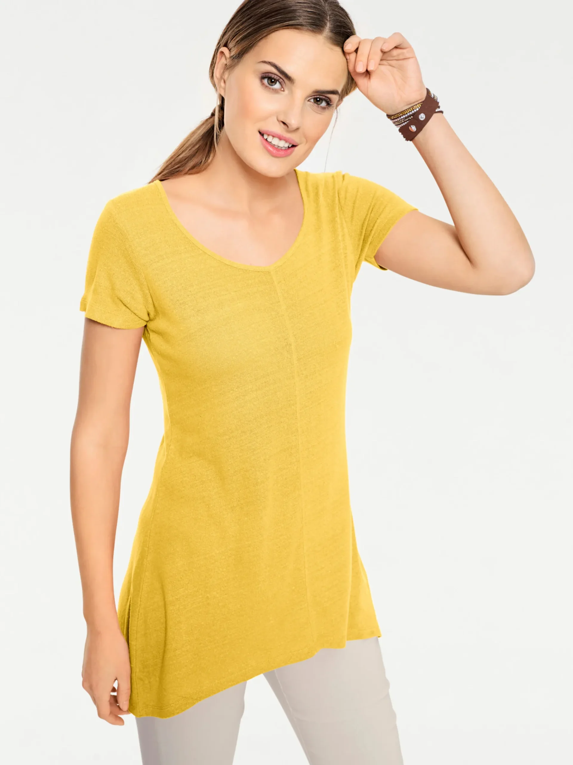 Longshirt aus Bourette-Seide