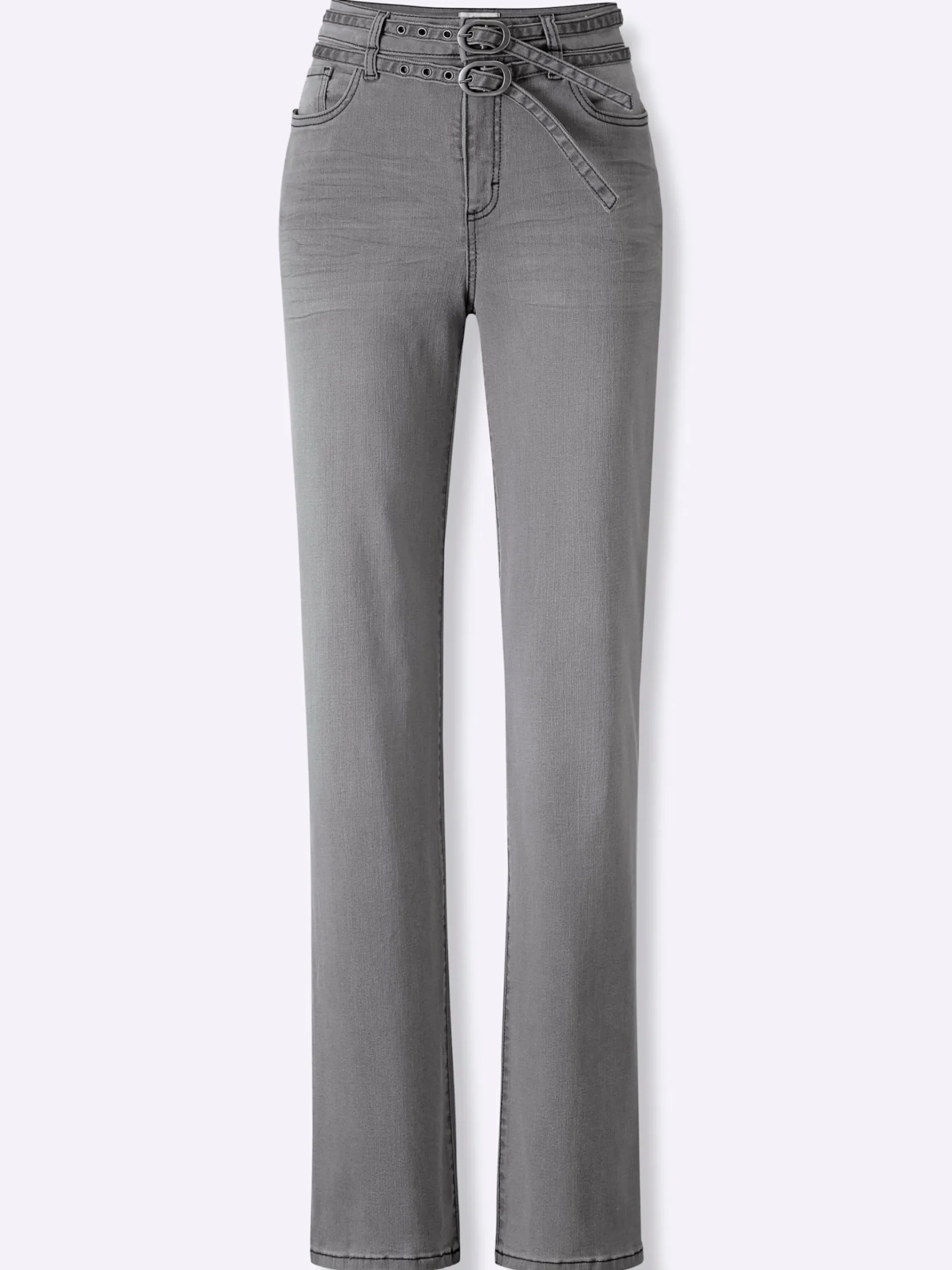 5-Pocket-Hose inklusive Denim-Gürtel