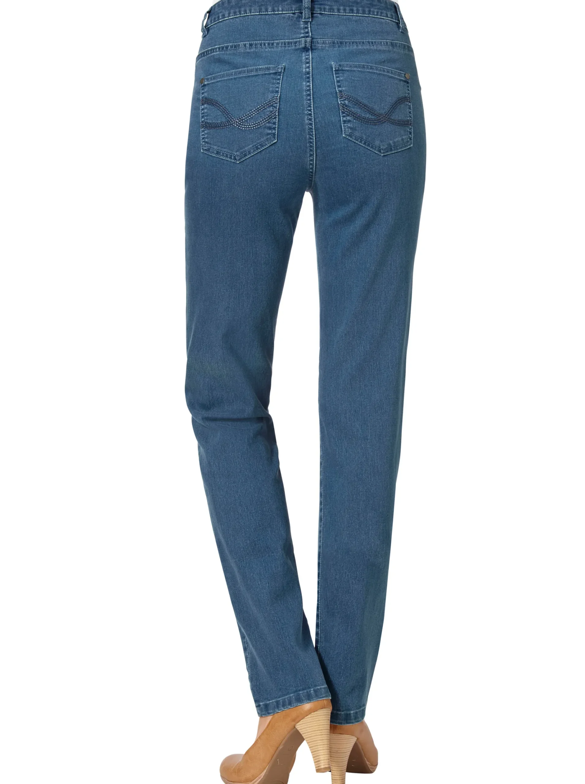 5-Pocket-Jeans mit bestickten Gesäßtaschen