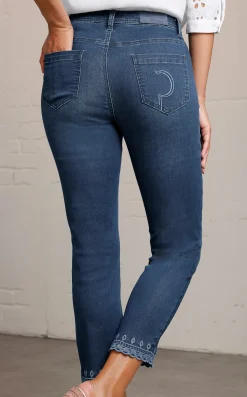 5-Pocket-Jeans mit Lochstickerei