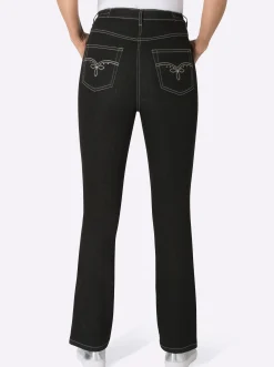 5-Pocket-Jeans mit Stickerei-Motiv