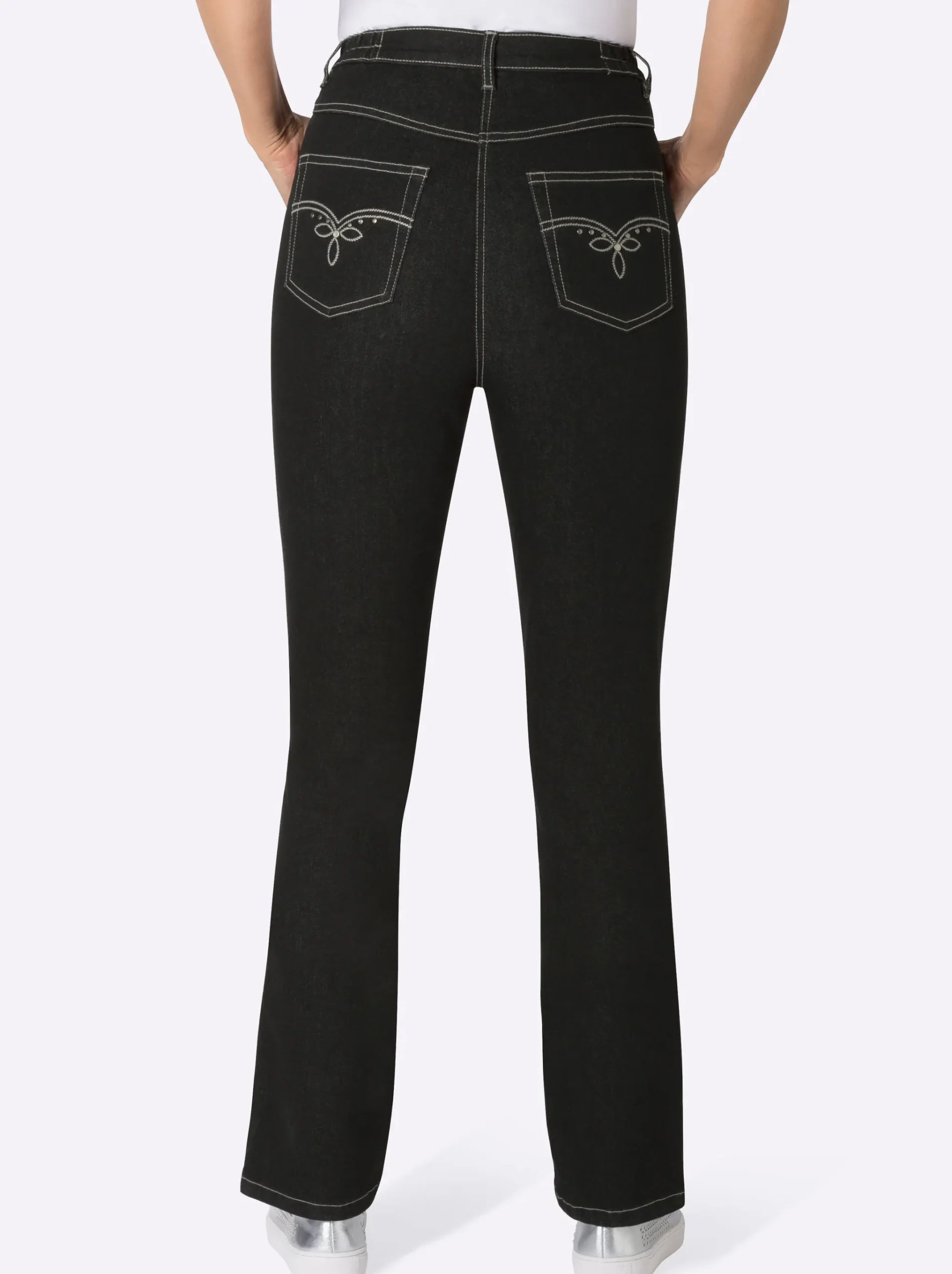 5-Pocket-Jeans mit Stickerei-Motiv