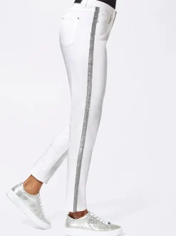 5-Pocket-Jeans mit streckenden Galonstreifen