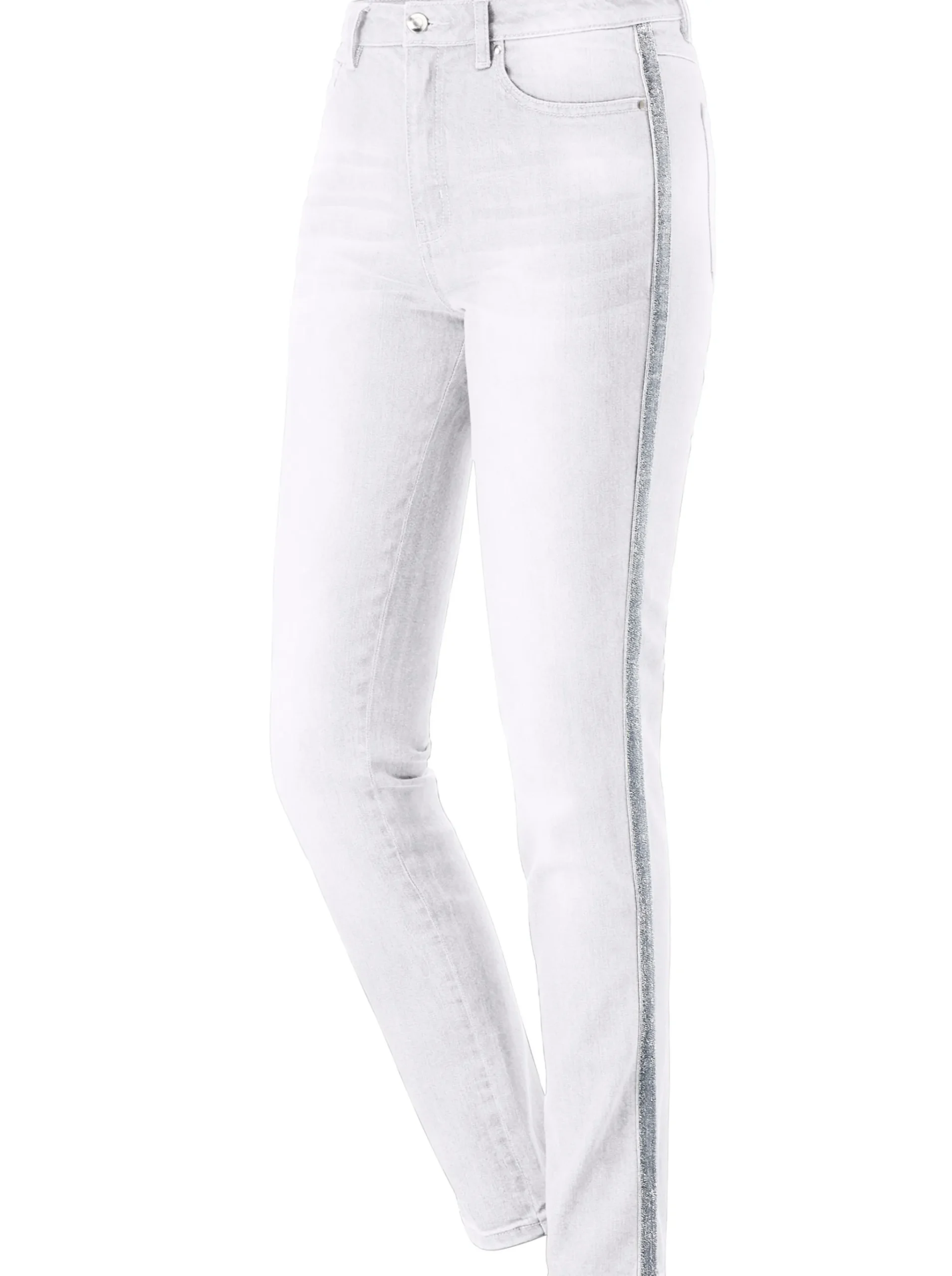 5-Pocket-Jeans mit streckenden Galonstreifen