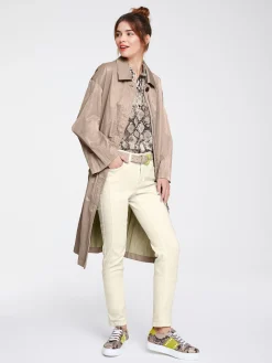 Röhrenjeans mit Power-Mesh-Einsatz