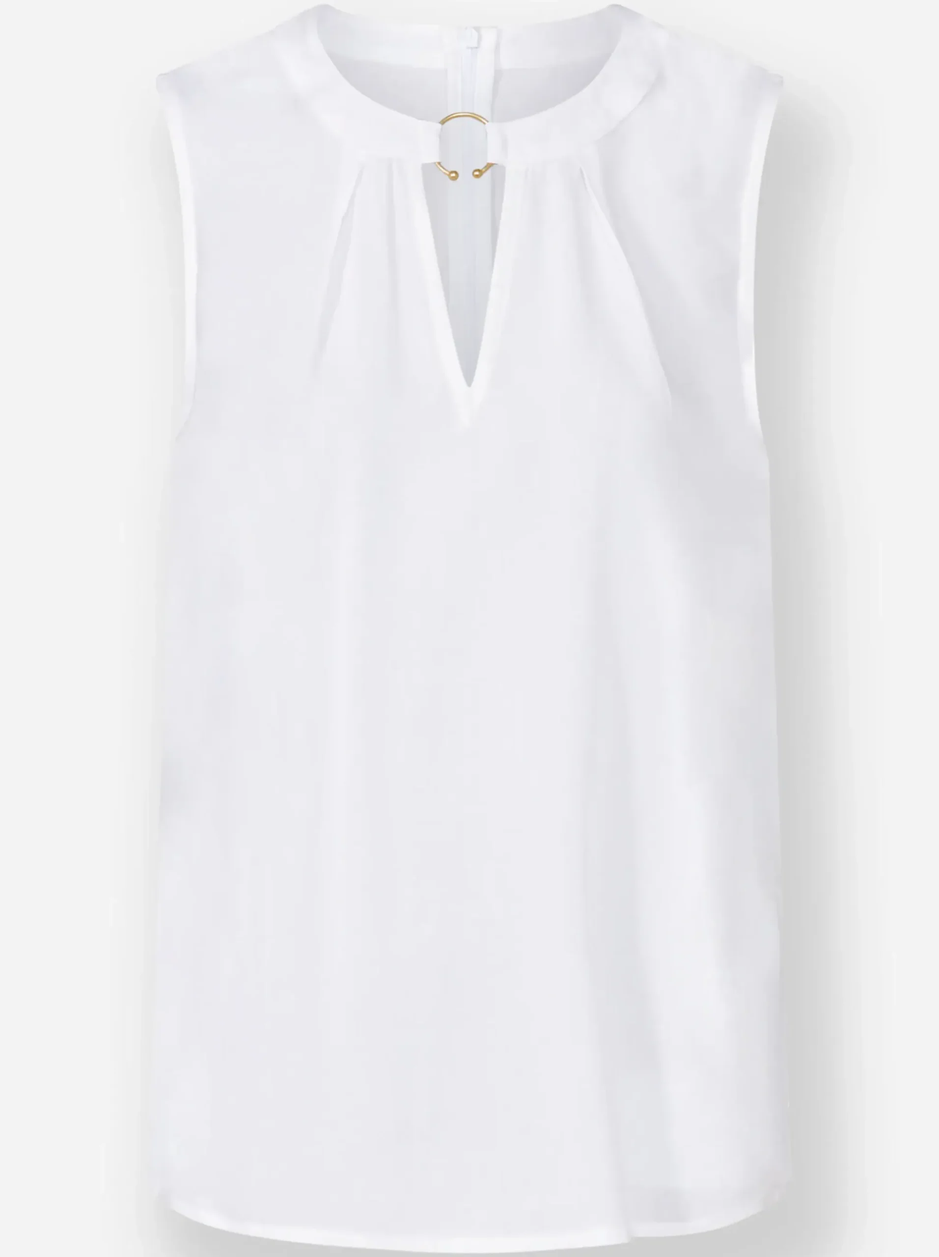 Ärmellose Bluse mit Schmuck-Detail