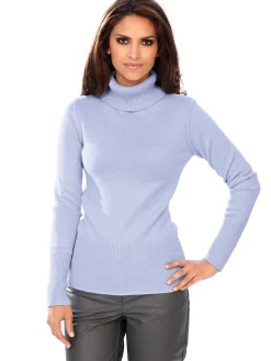 Rollkragenpullover mit Kaschmir-Anteil