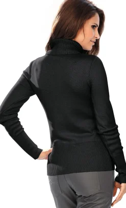 Rollkragenpullover mit Kaschmir-Anteil