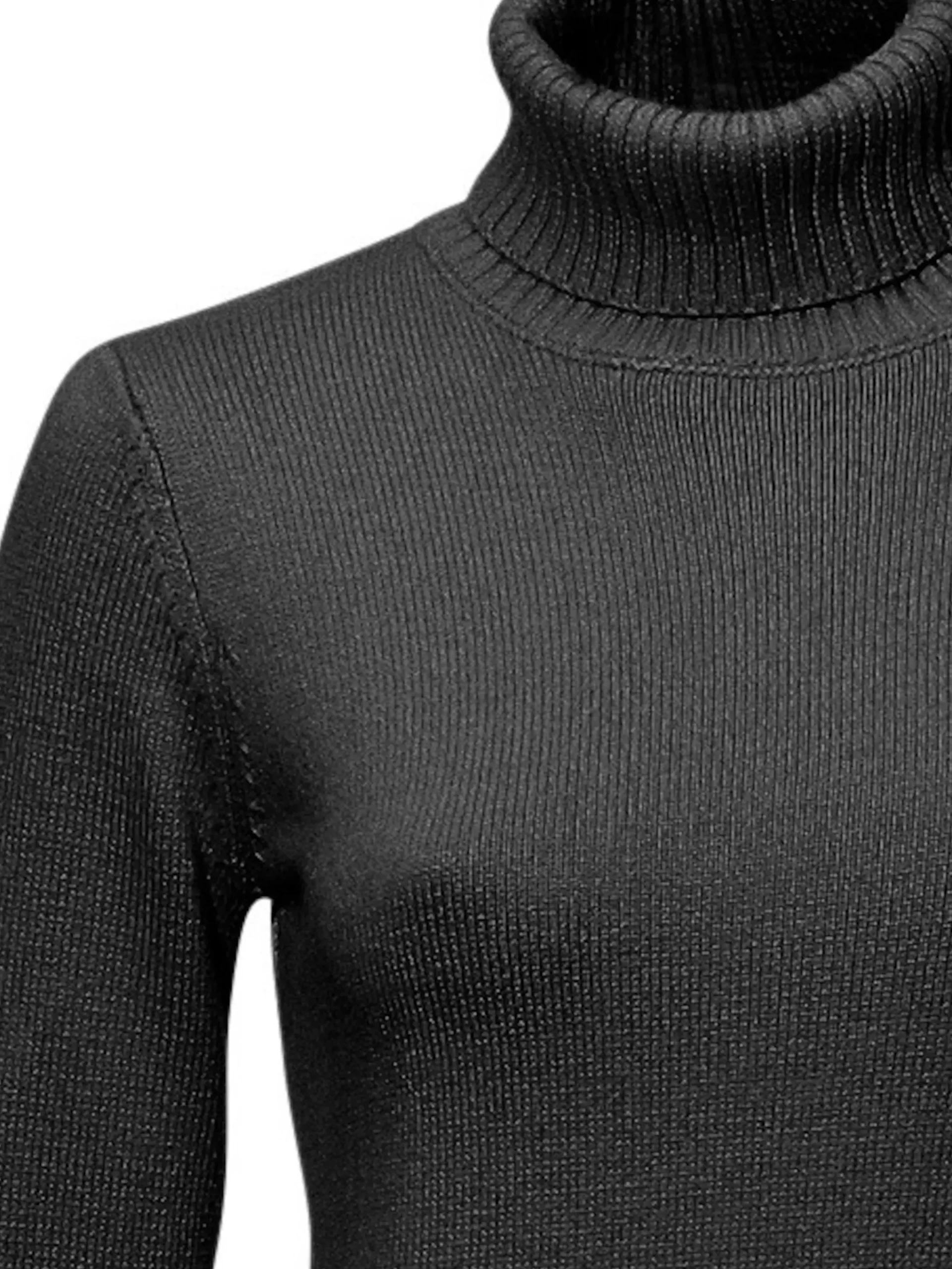 Rollkragenpullover mit Kaschmir-Anteil