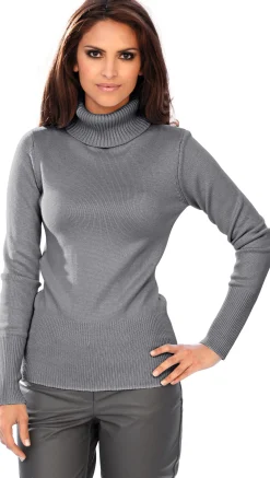 Rollkragenpullover mit Kaschmir-Anteil