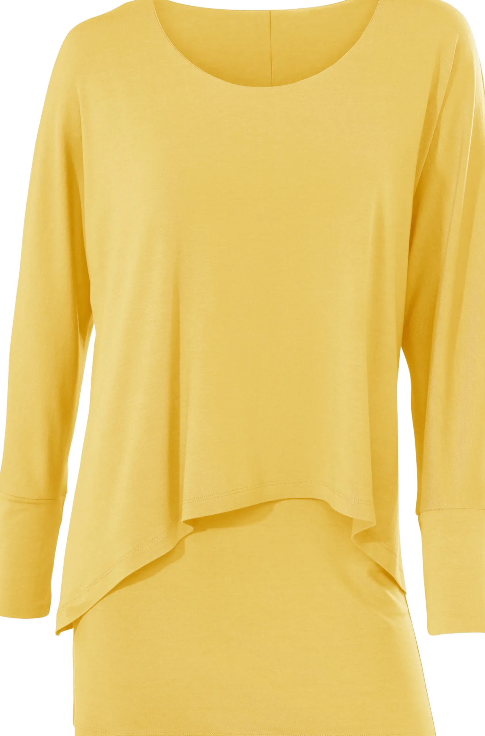 Rundhalsshirt mit Fledermaus-Ärmeln