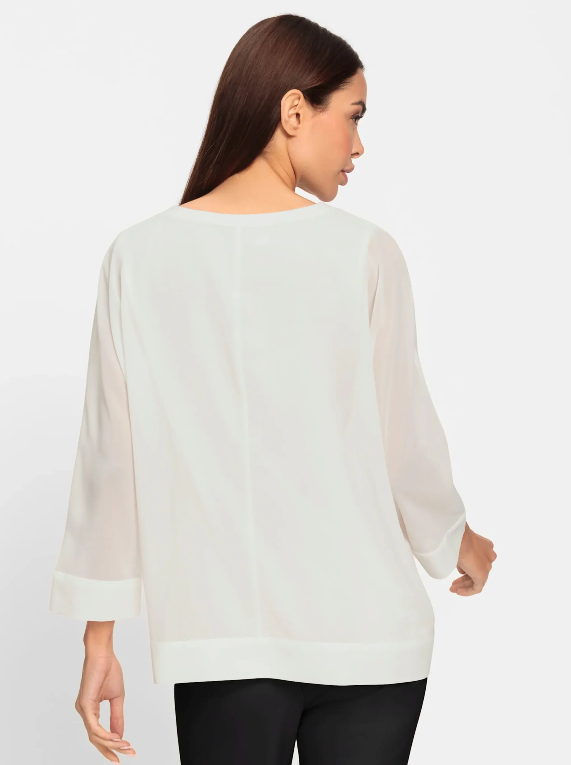 Schlupfbluse mit eingenähtem Top