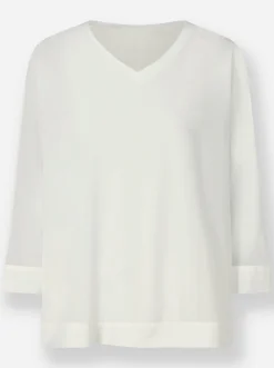Schlupfbluse mit eingenähtem Top
