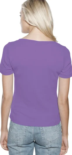 Shirt aus Rippenware