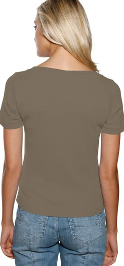 Shirt aus Rippenware