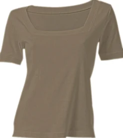 Shirt aus Rippenware