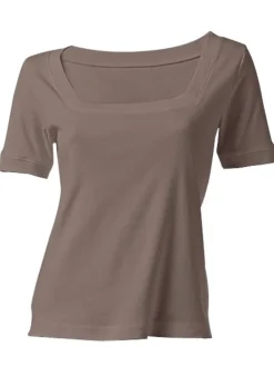 Shirt aus Rippenware