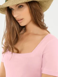 Shirt aus Rippenware