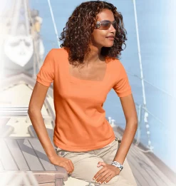 Shirt aus Rippenware