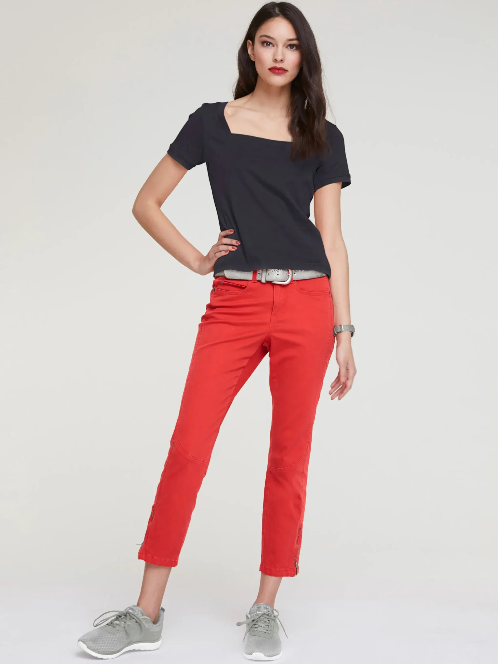 Shirt aus Rippenware