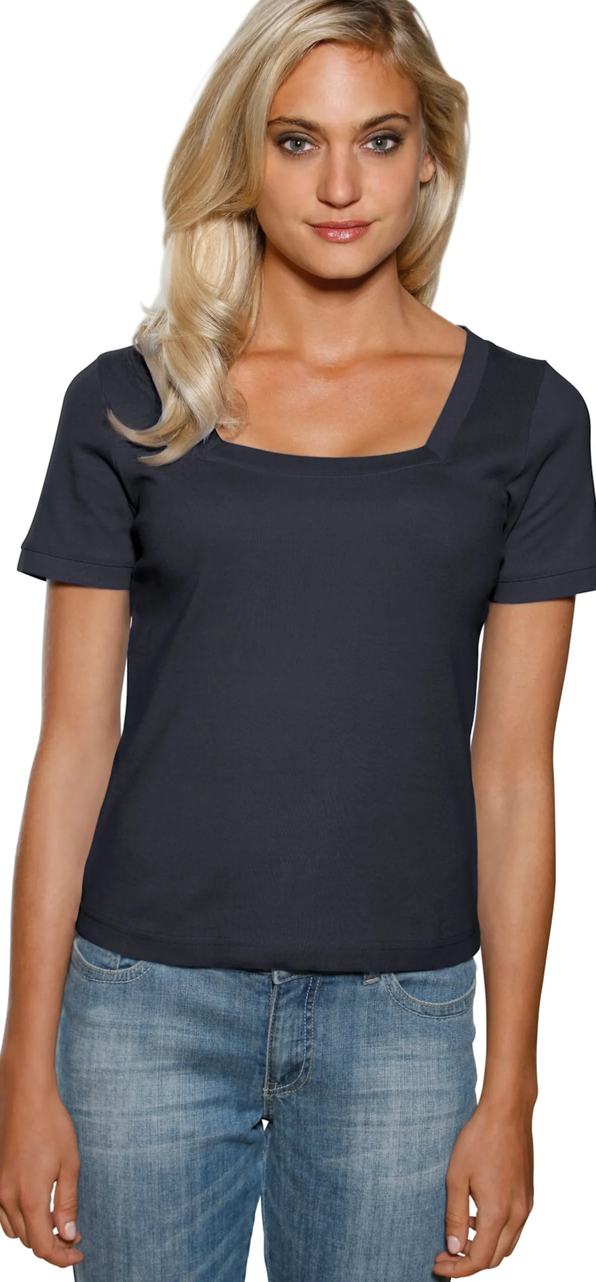 Shirt aus Rippenware