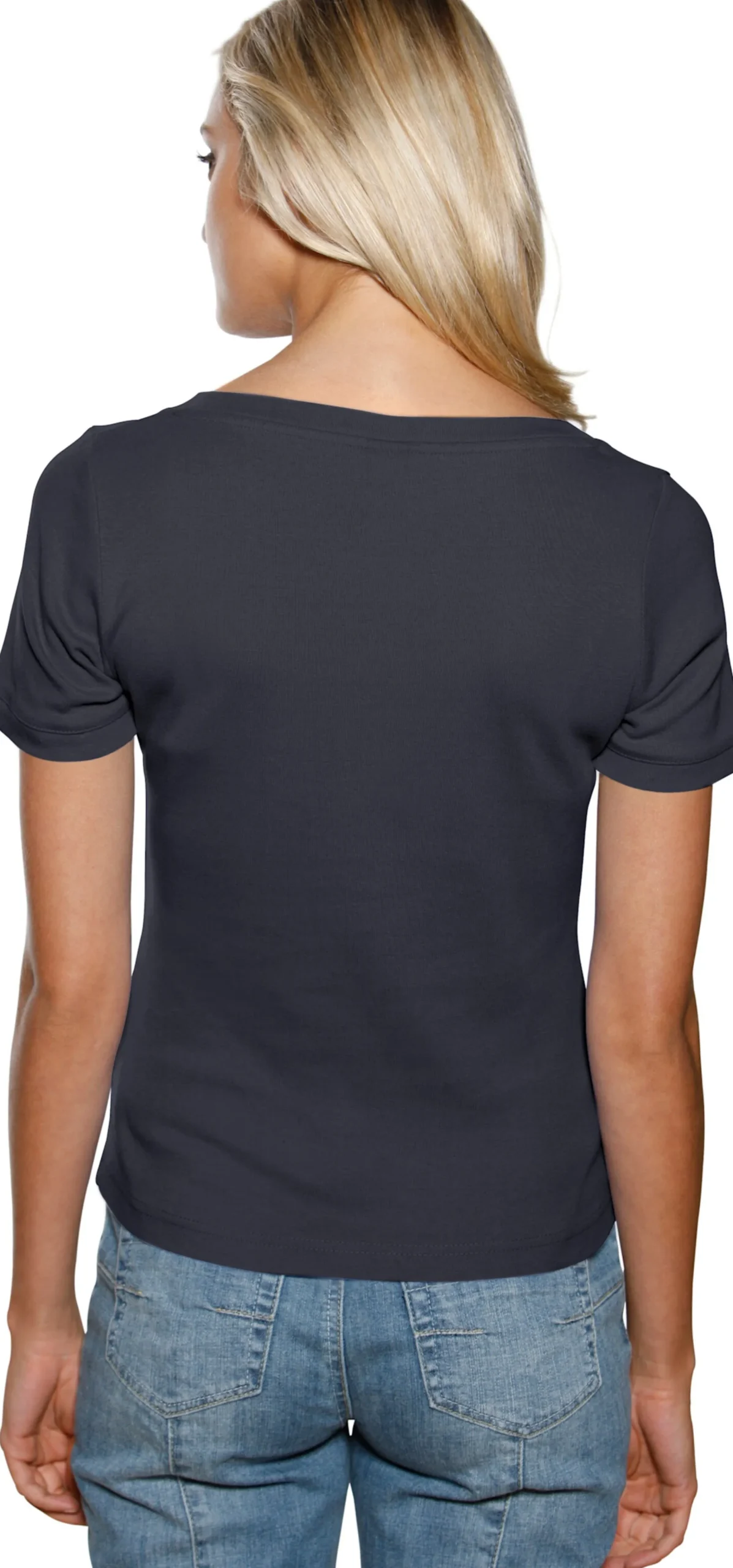 Shirt aus Rippenware