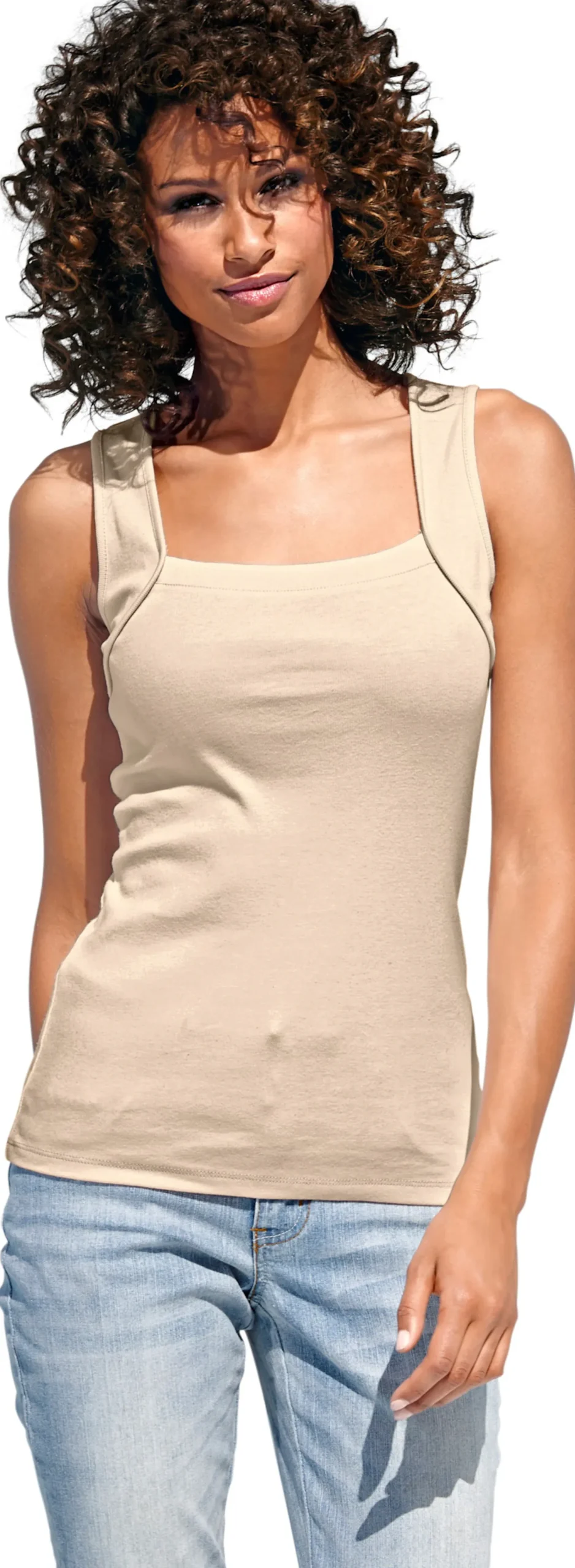 Shirttop mit Karree-Ausschnitt