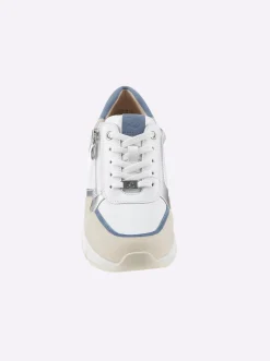 Sneaker im Mix aus Glatt- und Veloursleder