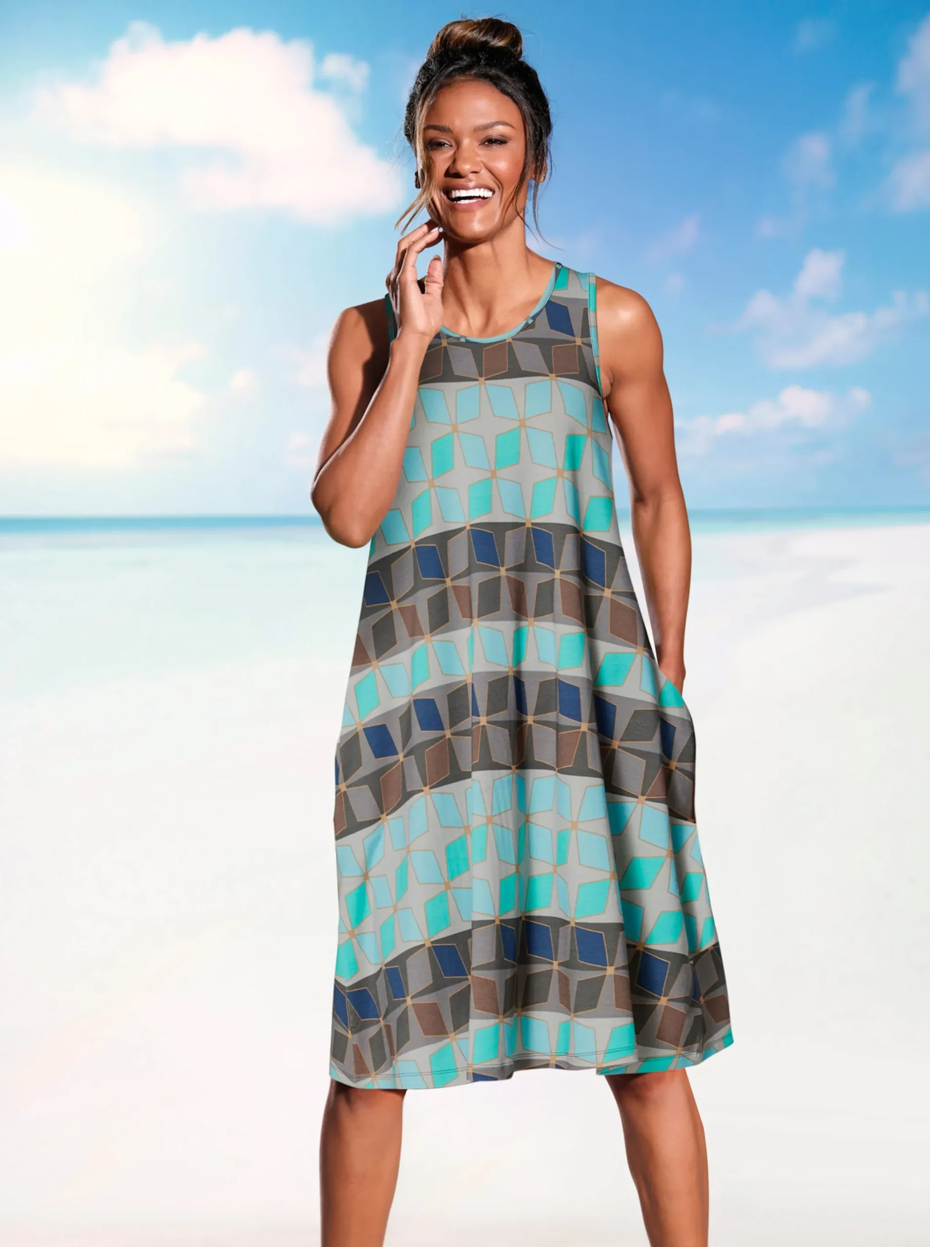Sommerkleid mit seitlichen Taschen