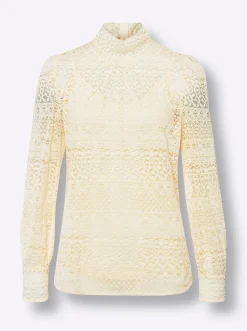 Spitzenbluse inklusive blickdichtem Top